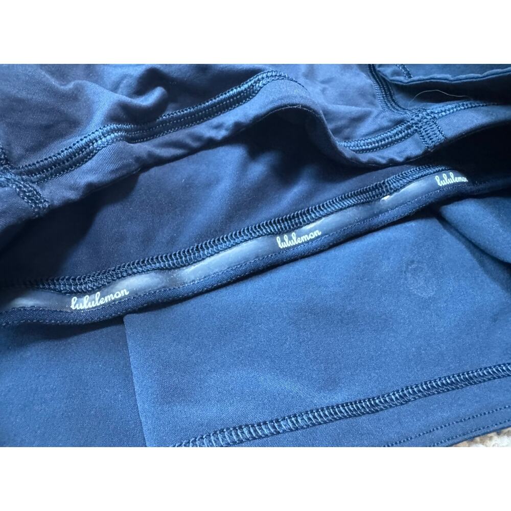 Lululemon Pace Rival Mid-Rise Tennis Skirt Navy Blue Women's Size 10 Skort - Picture 4 of 9